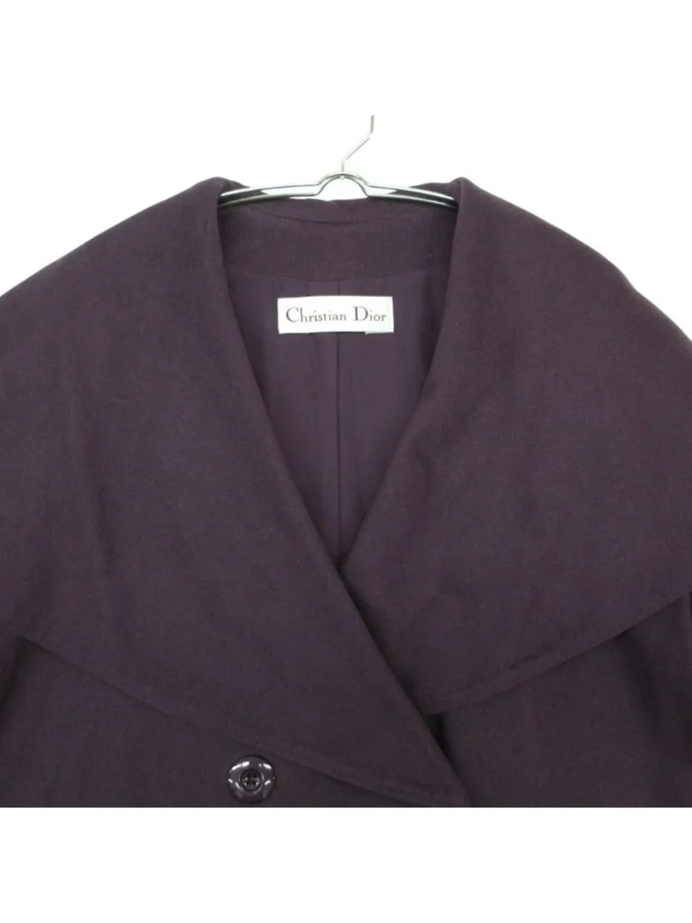 Dior Chesterfield Vintage Cashmere Shawl Color Purple Scarf